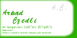 arpad czedli business card